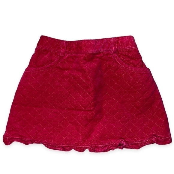 GYMBOREE 4/4T Red Quilted Ruffle Hem Skirt - Picture 1 of 1